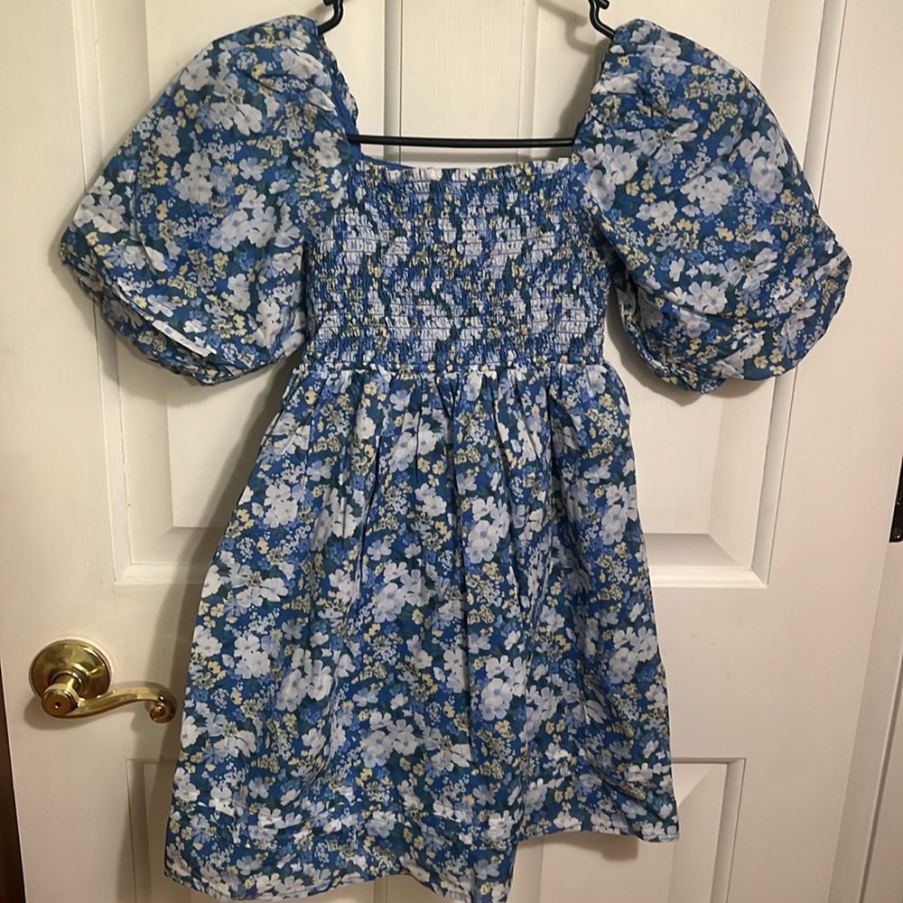 Janie and Jack Blue Floral Kids Dress